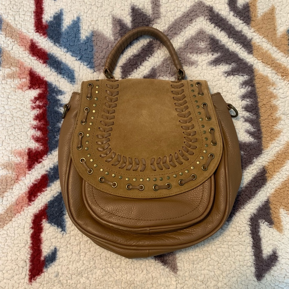 Lucky Brand Brown Suede/Leather Satchel